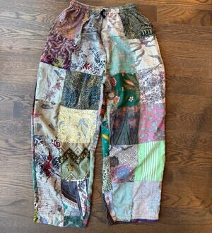 Jaded Gypsy Patchwork Elastic Pants L